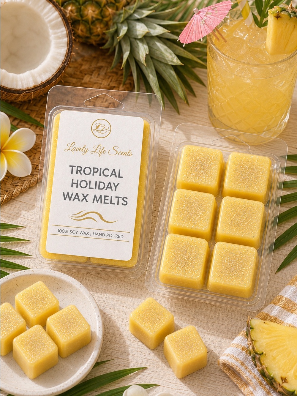 Tropical Holiday Premium Soy Wax Melts from Lively Life Scents